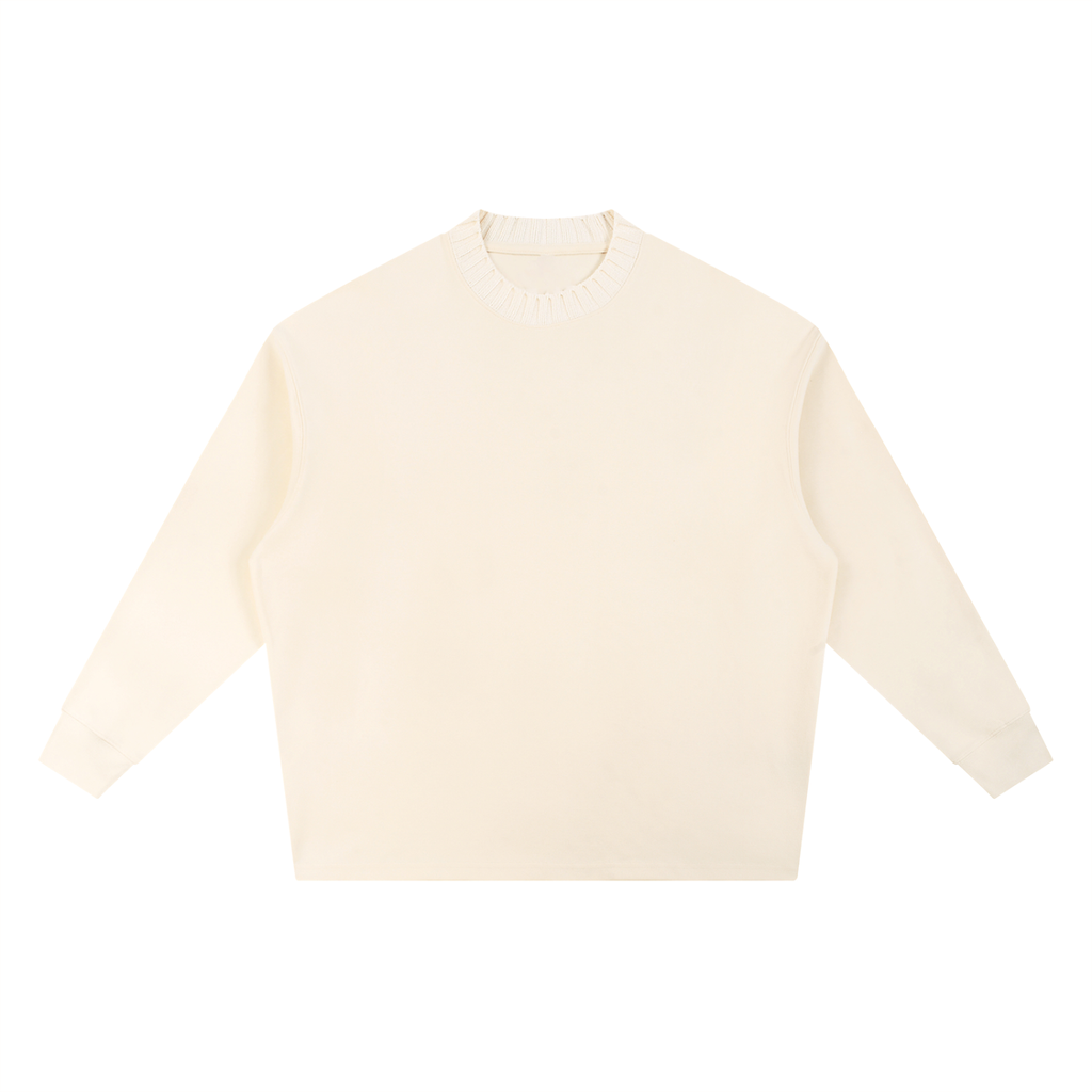 Knitted Round Neck Oversized Sweatshirt