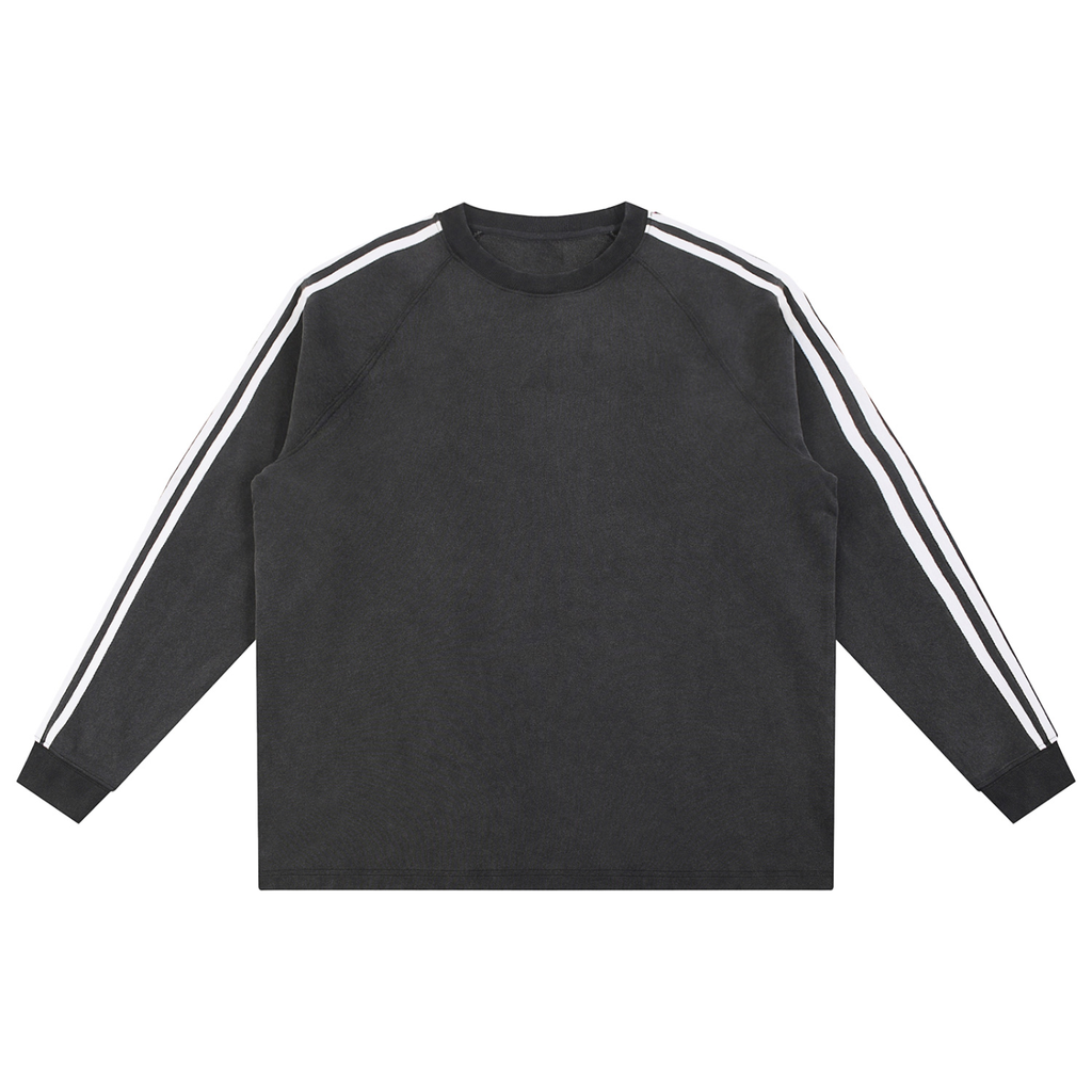 Snow Washed Contrast Tape Sweatshirt