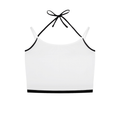 Contrast Binding Halter Crop Top