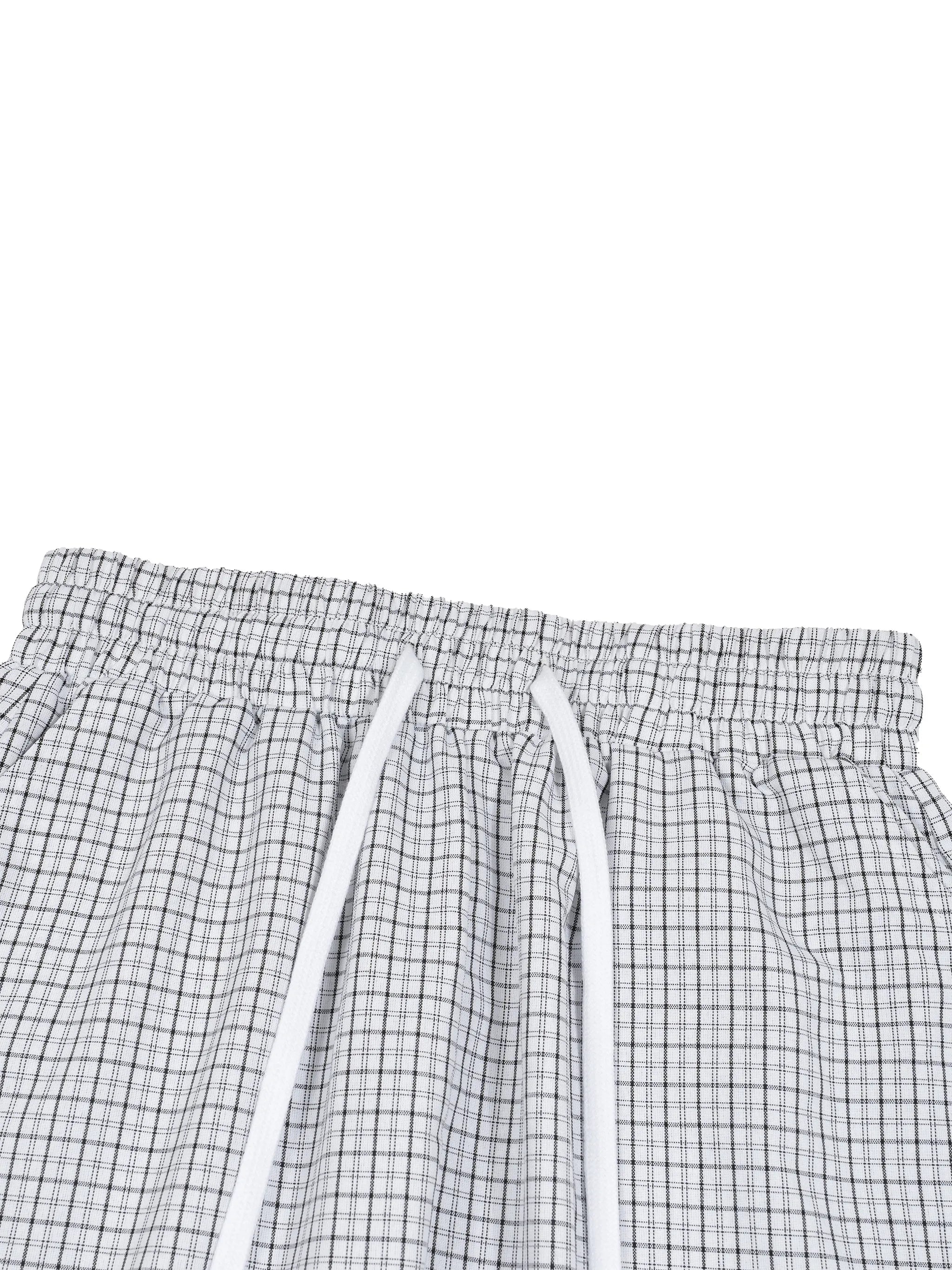 Plaid Loose Capri Shorts