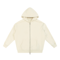 Raw Edge Contrast Tape Zip Hoodie