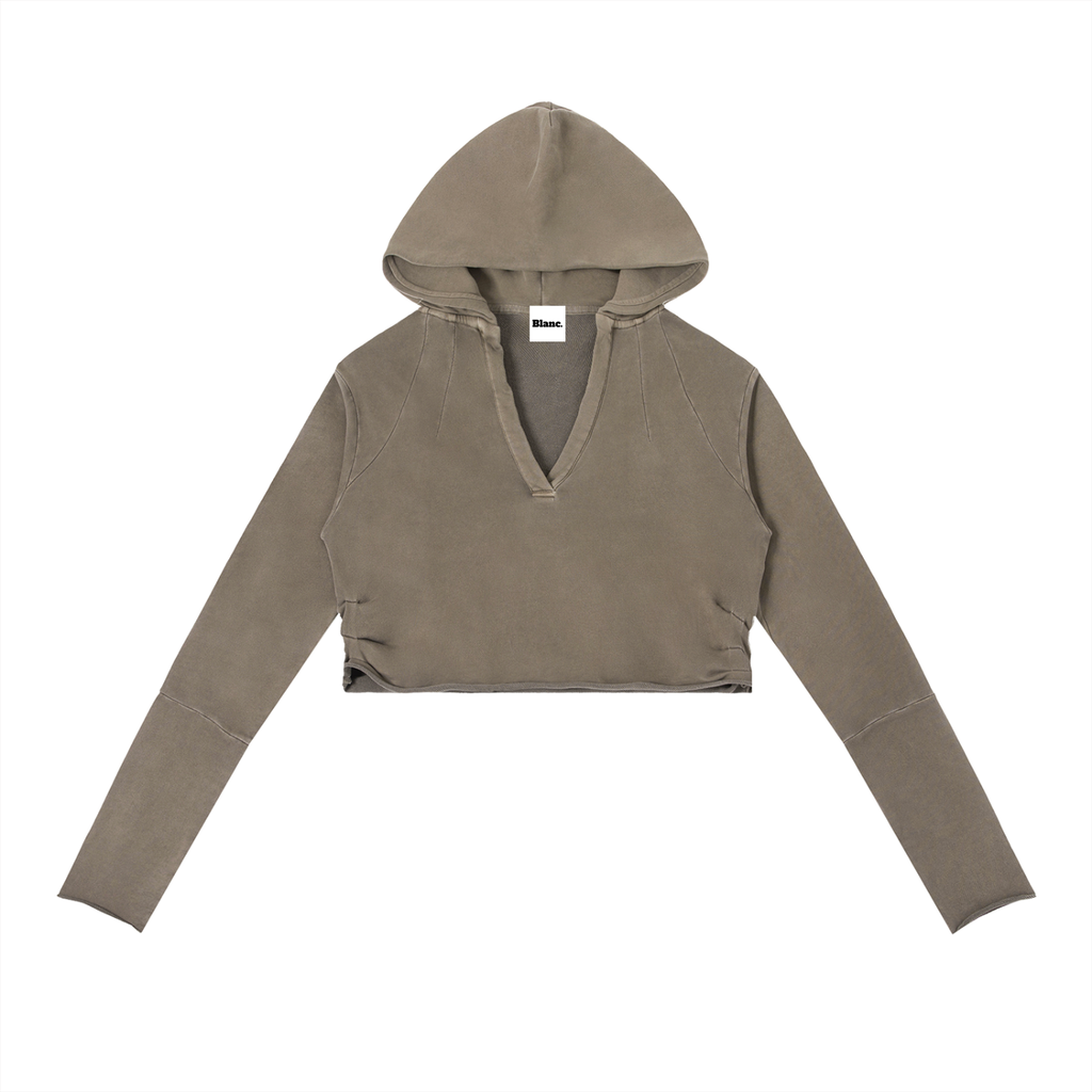 Vintage Washed Raw Edge Hoodie