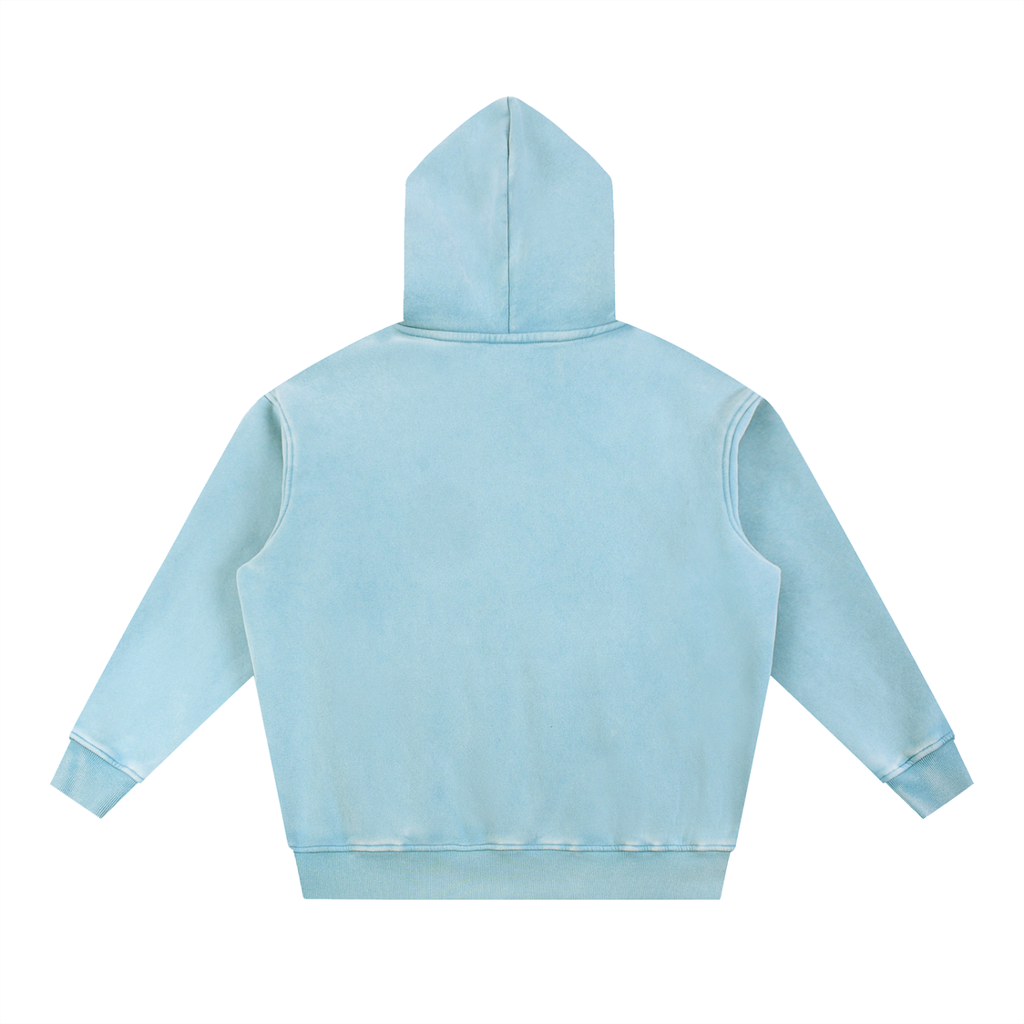 Snow Wash Oversize Fleece Hoodie