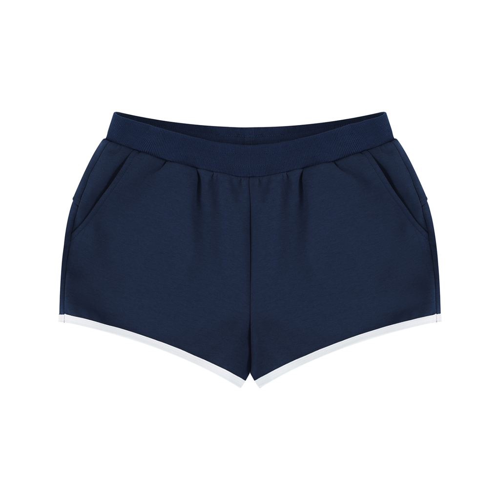 Women's Retro Contrast Binding Shorts