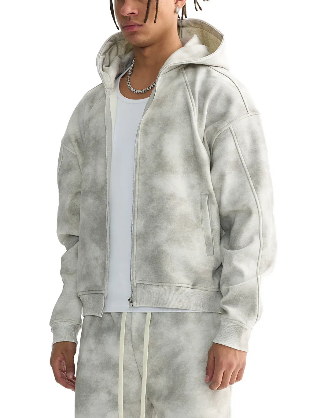 Snow Zip-Up Fleece Hoodie