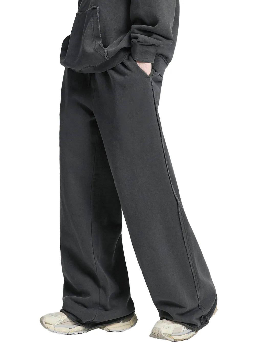 Snow Washed Raw Edge Sweatpants