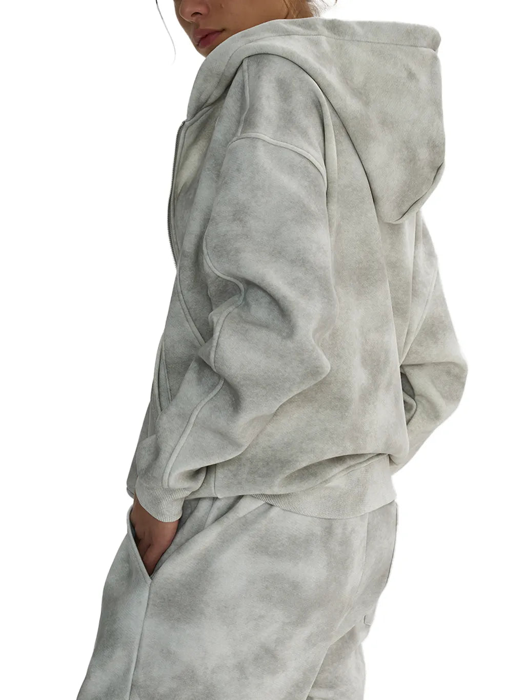 Snow Zip-Up Fleece Hoodie