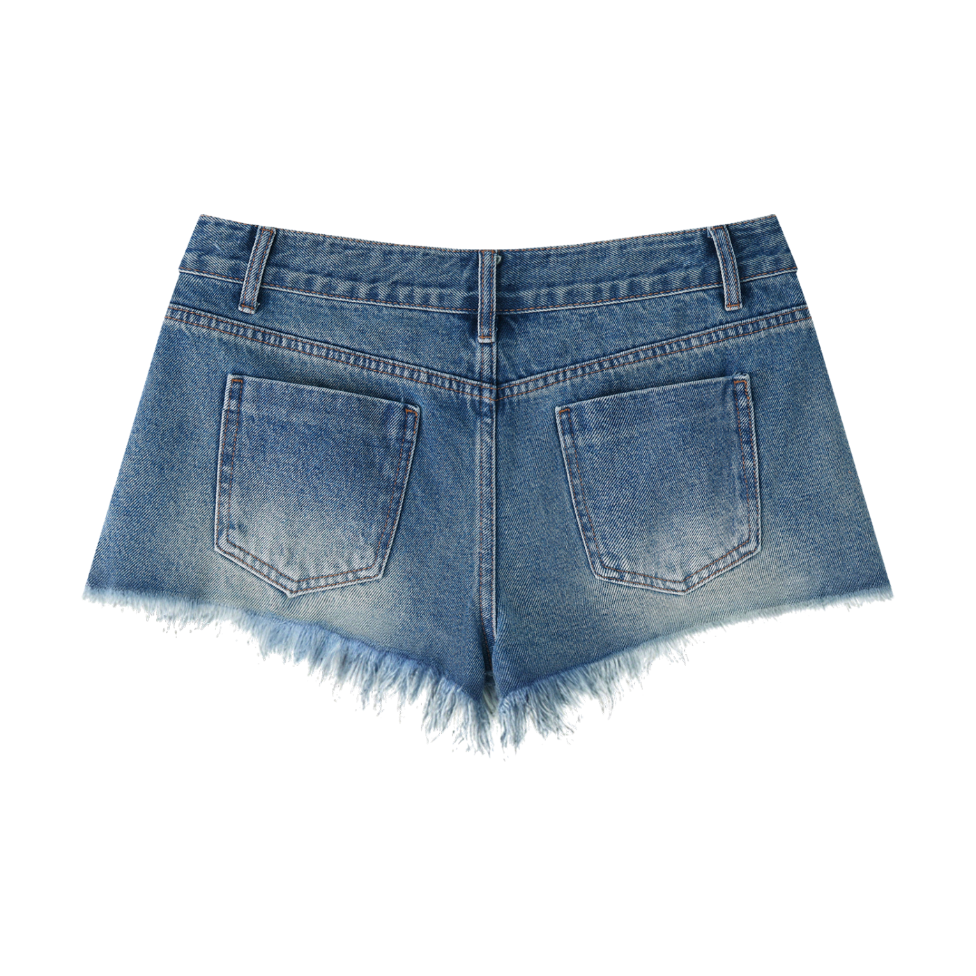 Women's Vintage Wash Frayed Denim Shorts