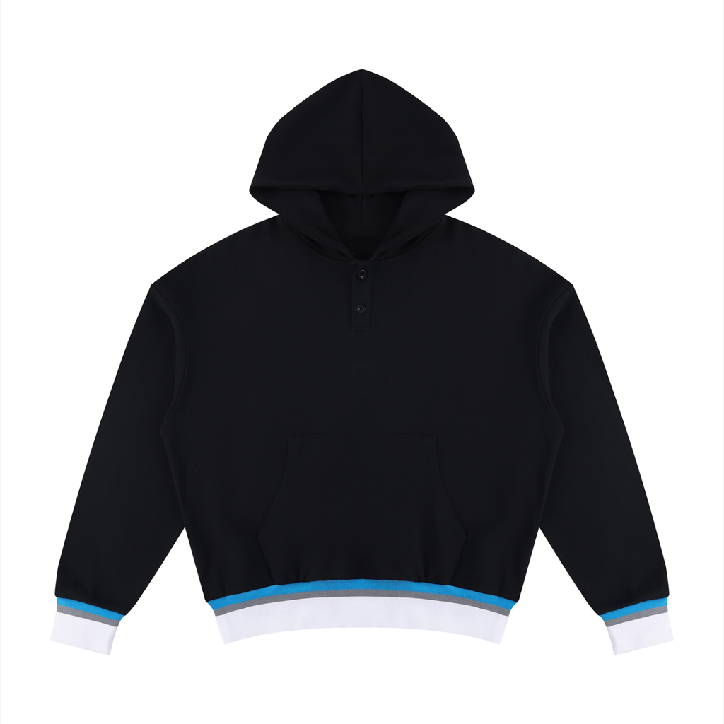 Color Block Boxy Cotton Hoodie