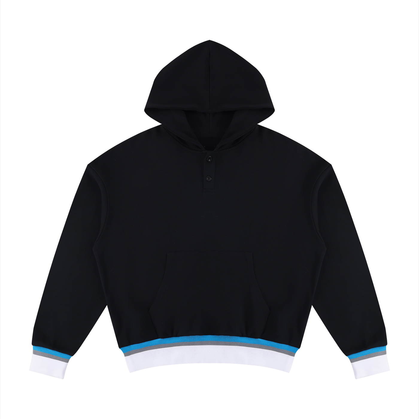 Color Block Boxy Cotton Hoodie