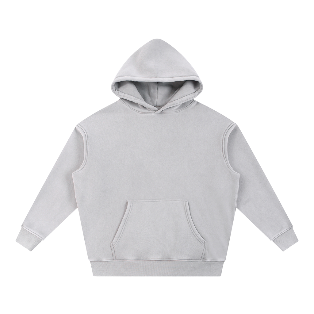 Snow Wash Oversize Fleece Hoodie