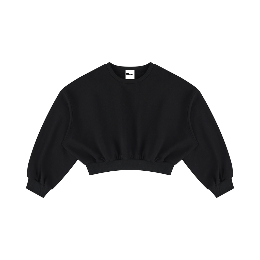 Women's Boxy Cropped Crewneck Sweatshirt