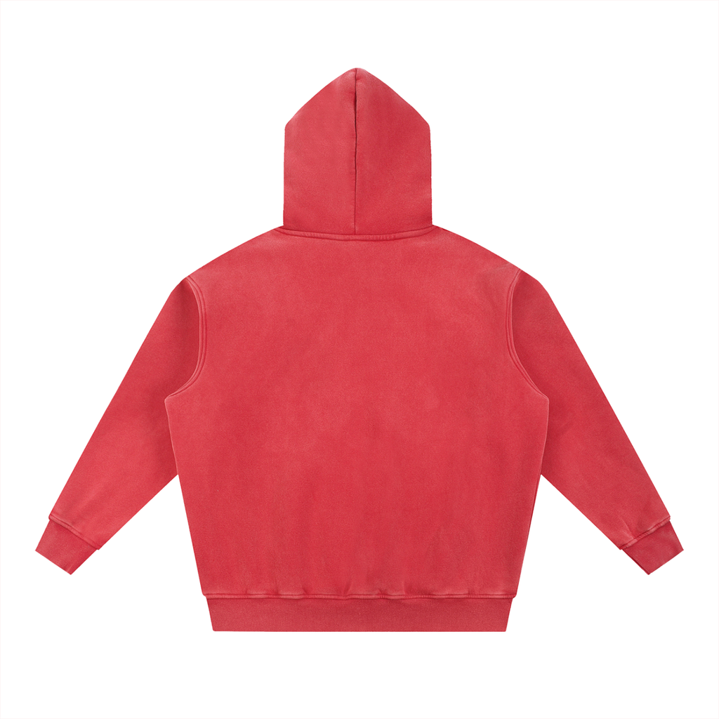 Snow Wash Oversize Fleece Hoodie