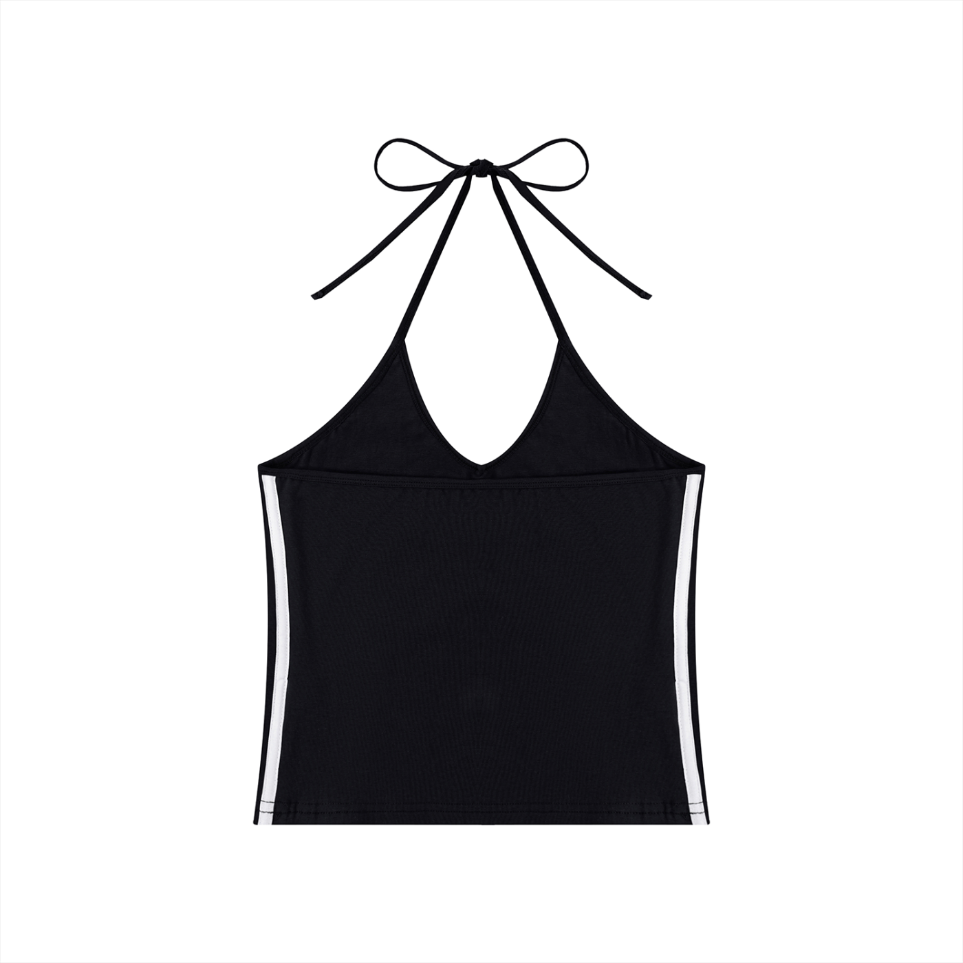 Women's Color Block Halter Crop Top