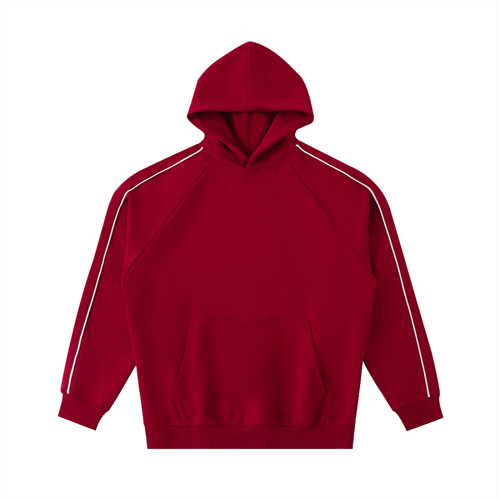Contrast Piping Raglan Hoodie