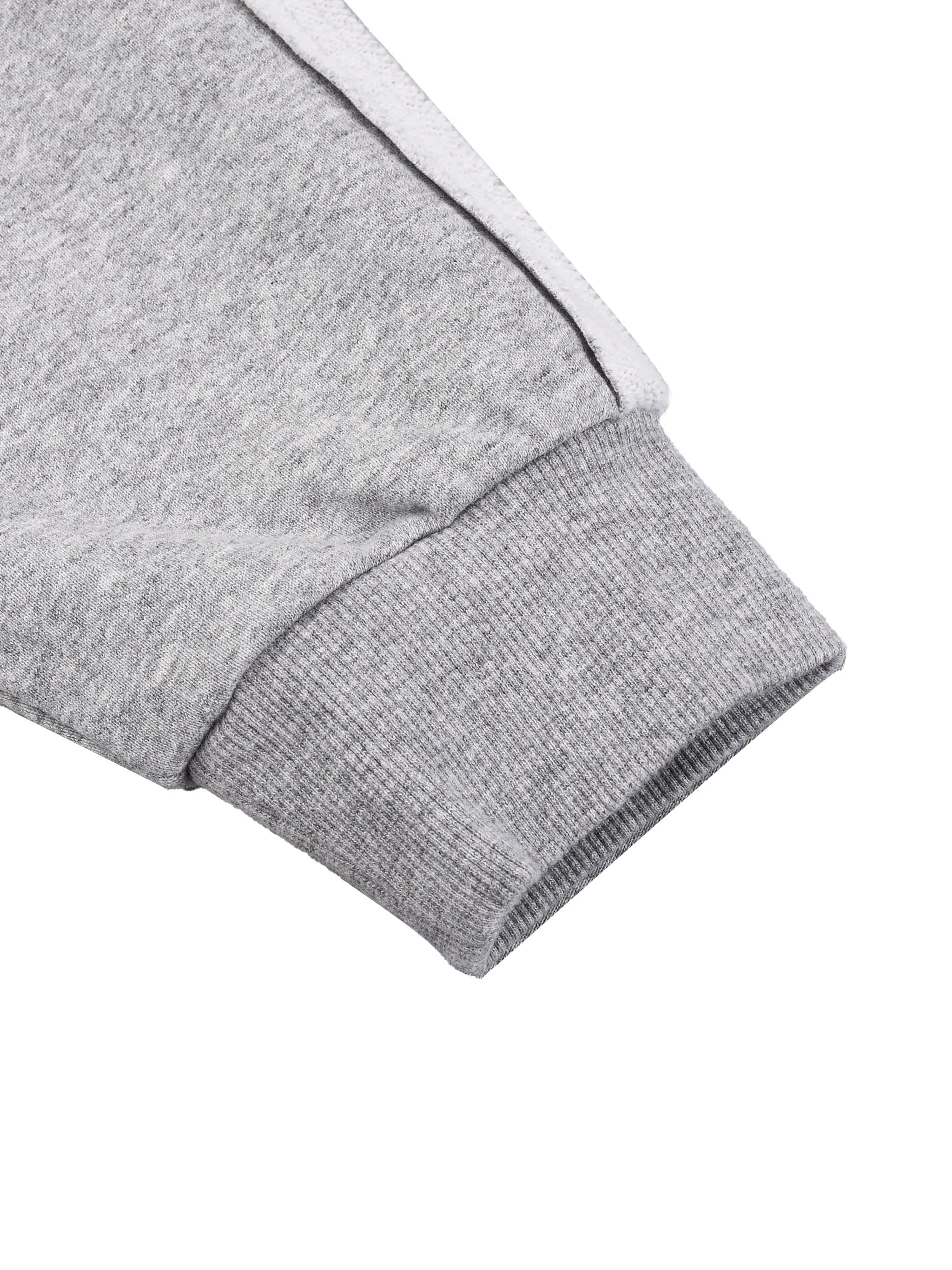 Raw Edge Contrast Tape Zip Hoodie