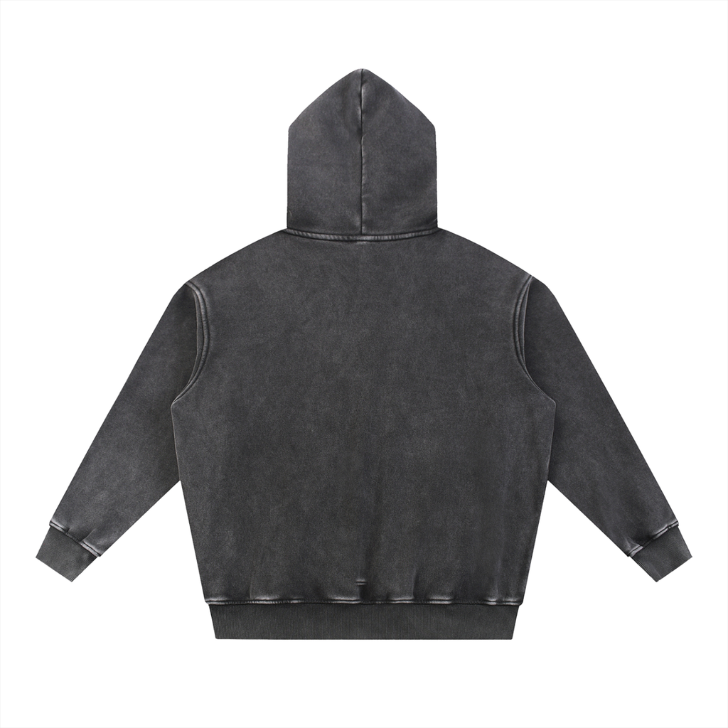 Snow Wash Oversize Fleece Hoodie