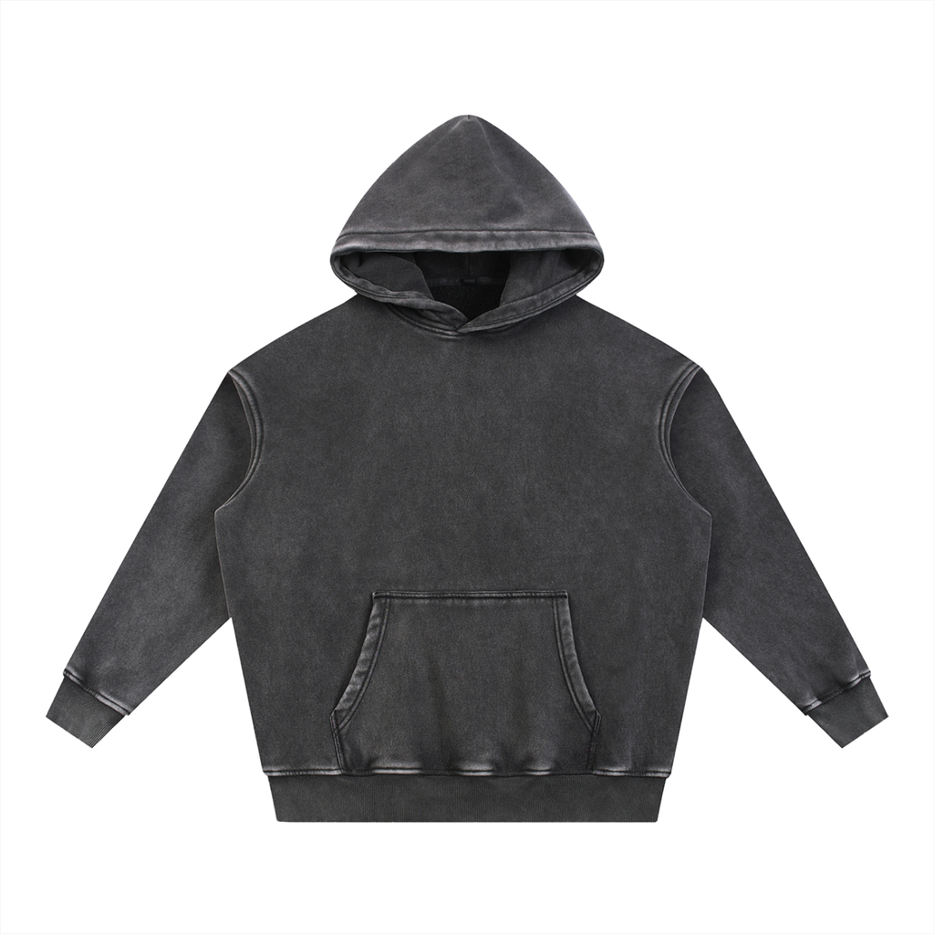 Snow Wash Oversize Fleece Hoodie