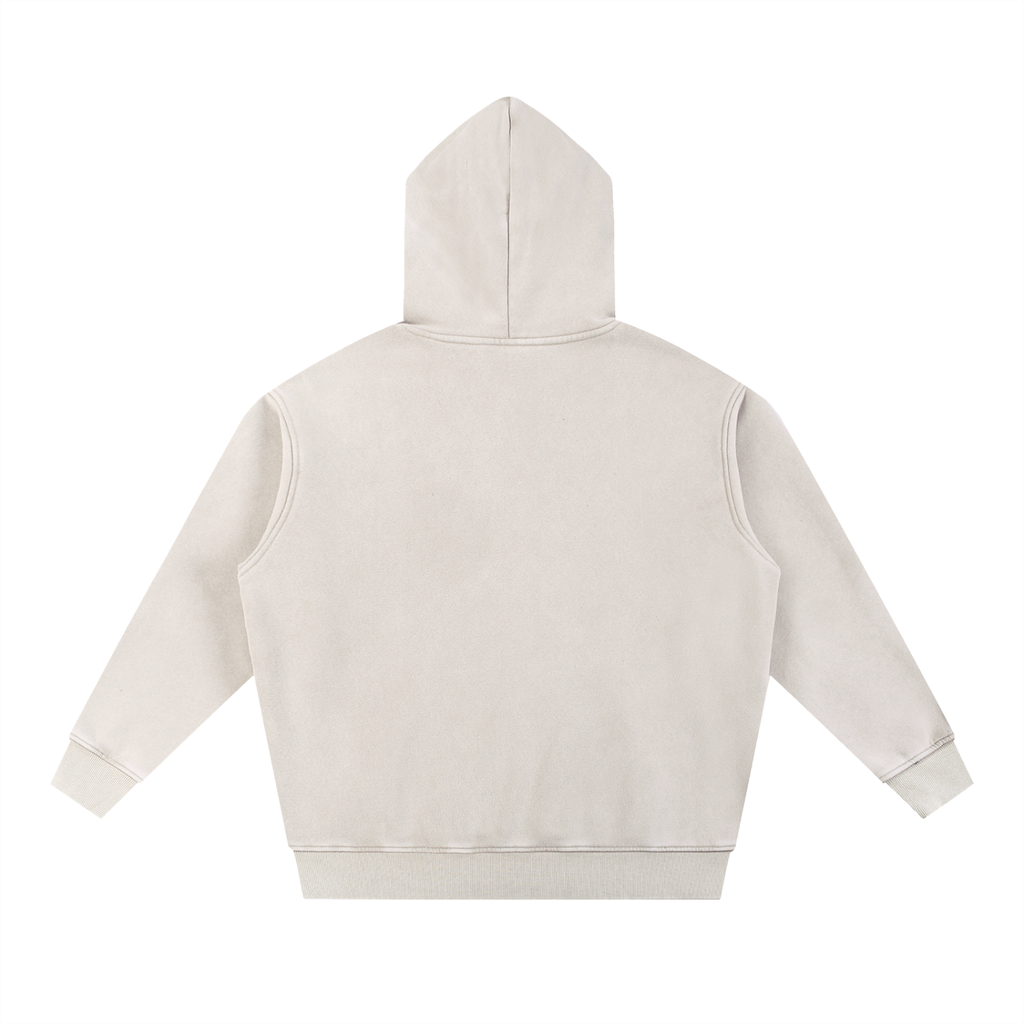 Snow Wash Oversize Fleece Hoodie