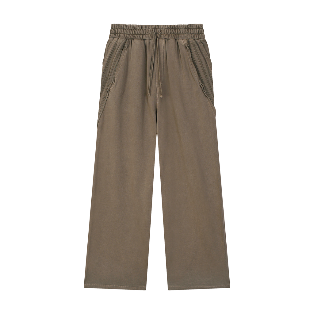 Snow Washed Tape Raw Edge Sweatpants