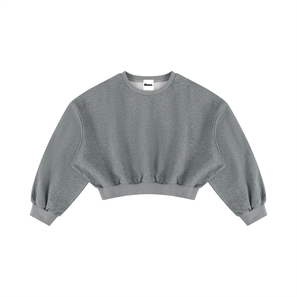 Women's Boxy Cropped Crewneck Sweatshirt
