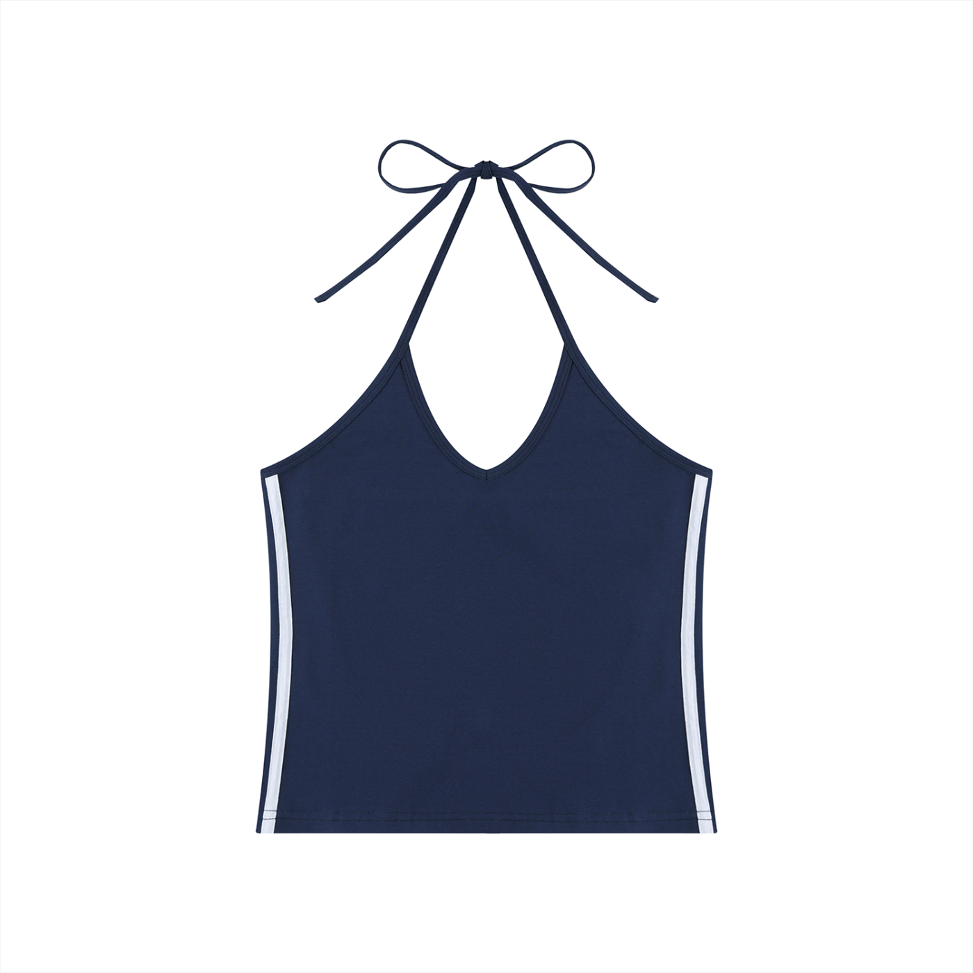 Women's Color Block Halter Crop Top