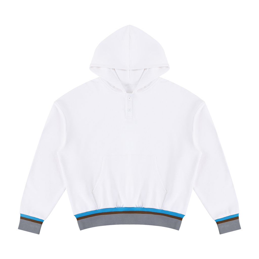 Color Block Boxy Cotton Hoodie