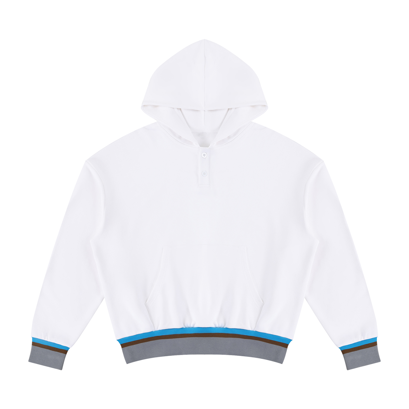 Color Block Boxy Cotton Hoodie