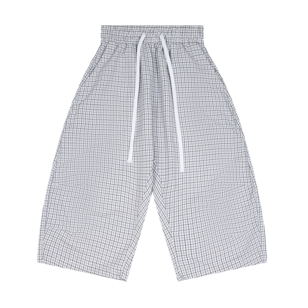 Plaid Loose Capri Shorts