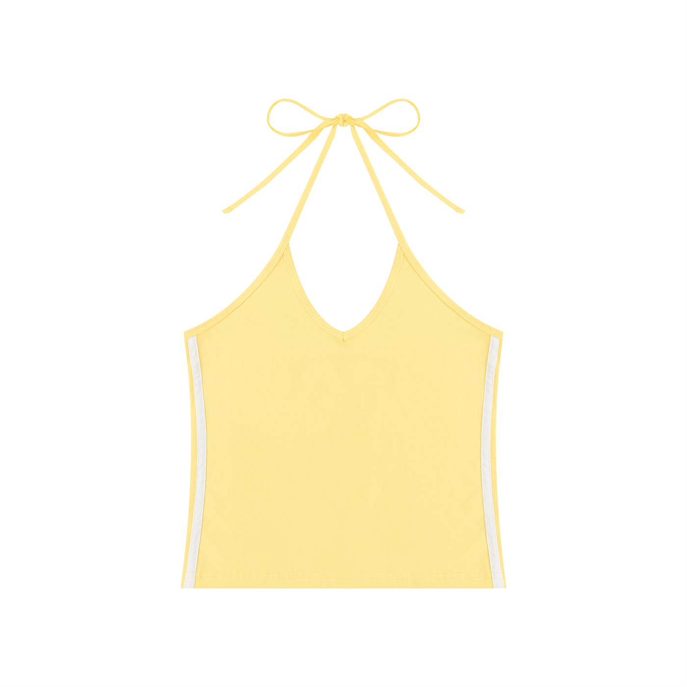 Women's Color Block Halter Crop Top