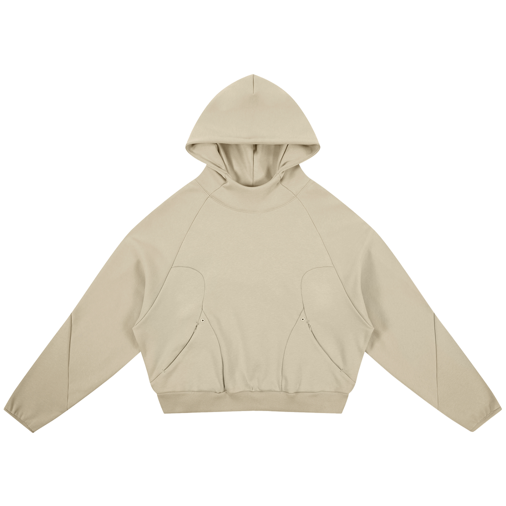 Curved Panel Raglan Hoodie