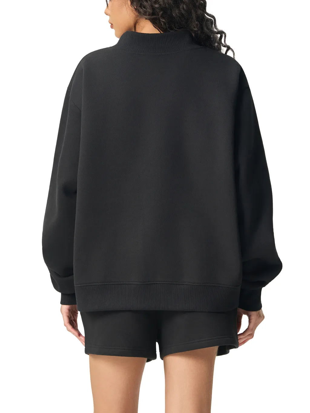 Essential Fleece Mock-Neck Sweatshirt