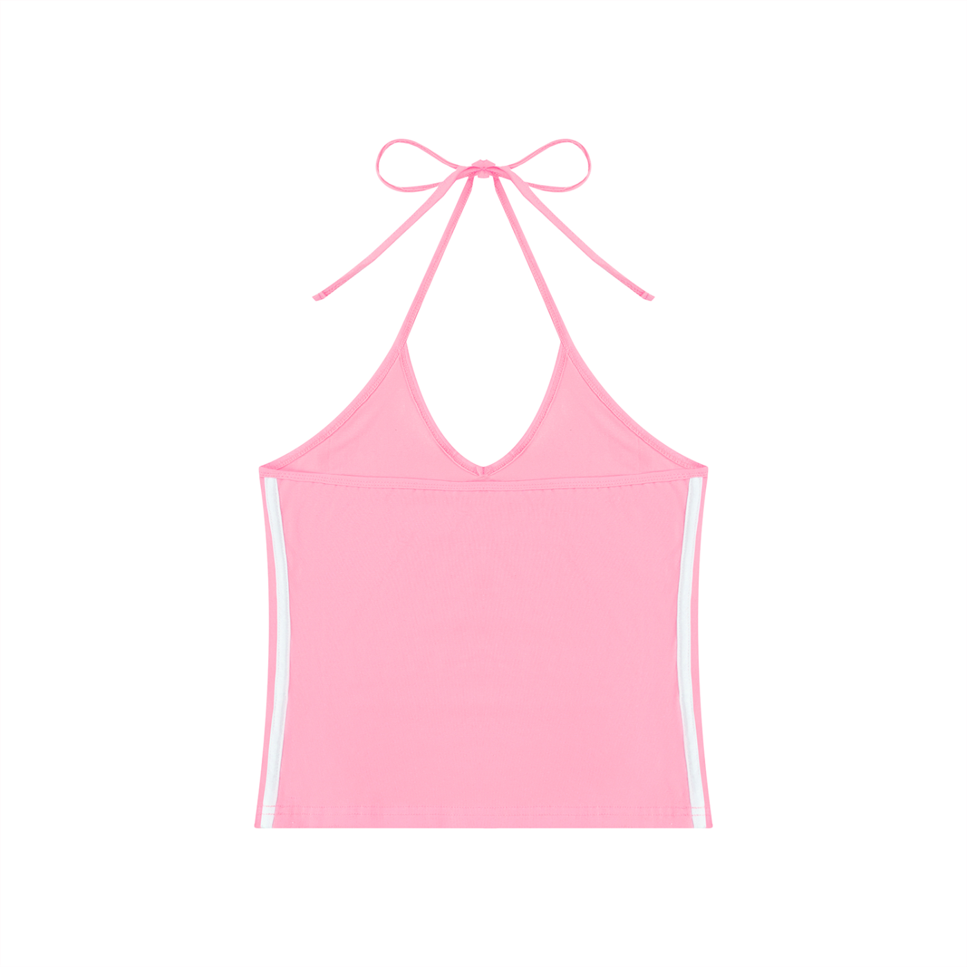 Women's Color Block Halter Crop Top