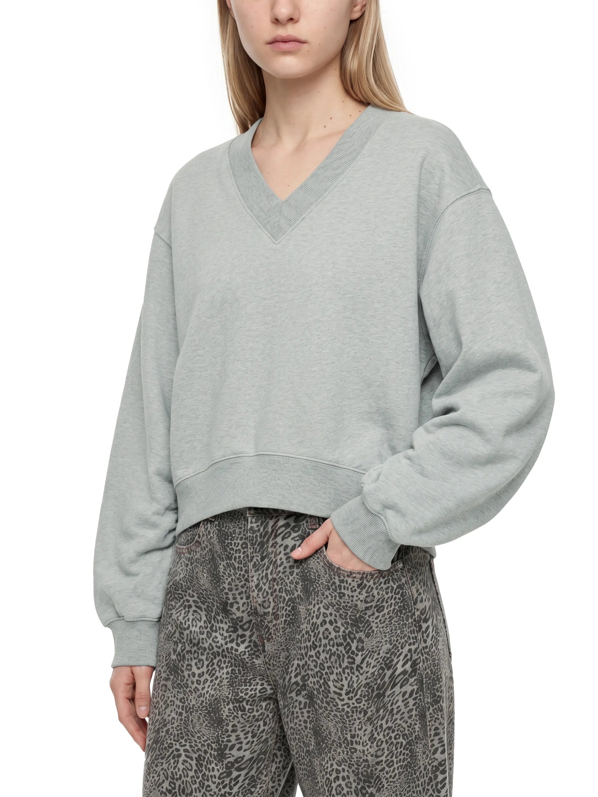 Women’s Crop V-Neck Sweatshirt