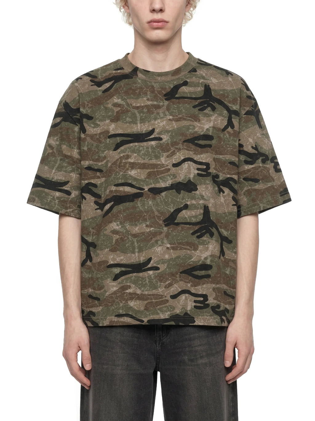 Boxy Camo Print T-Shirt