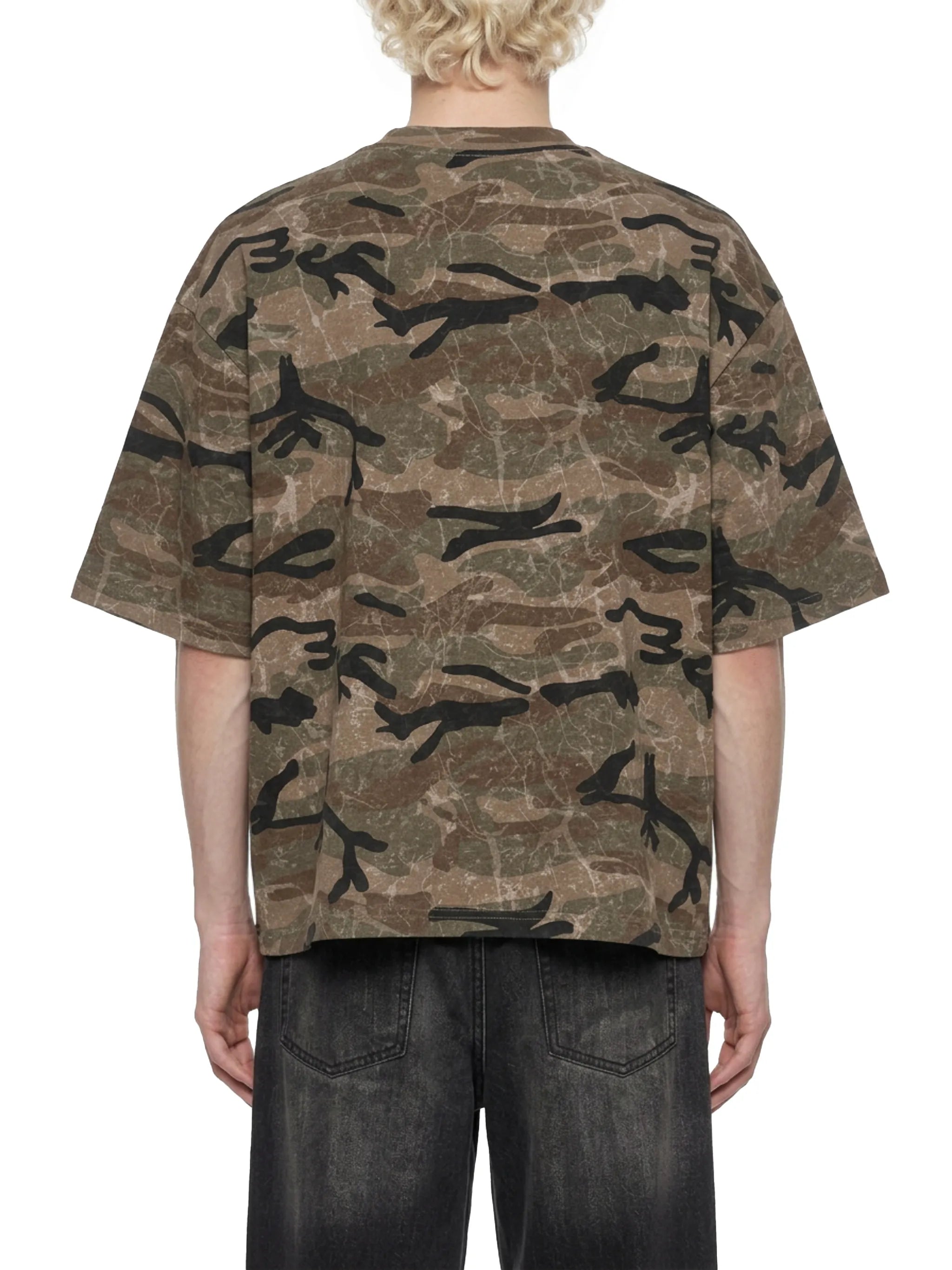 Boxy Camo Print T-Shirt