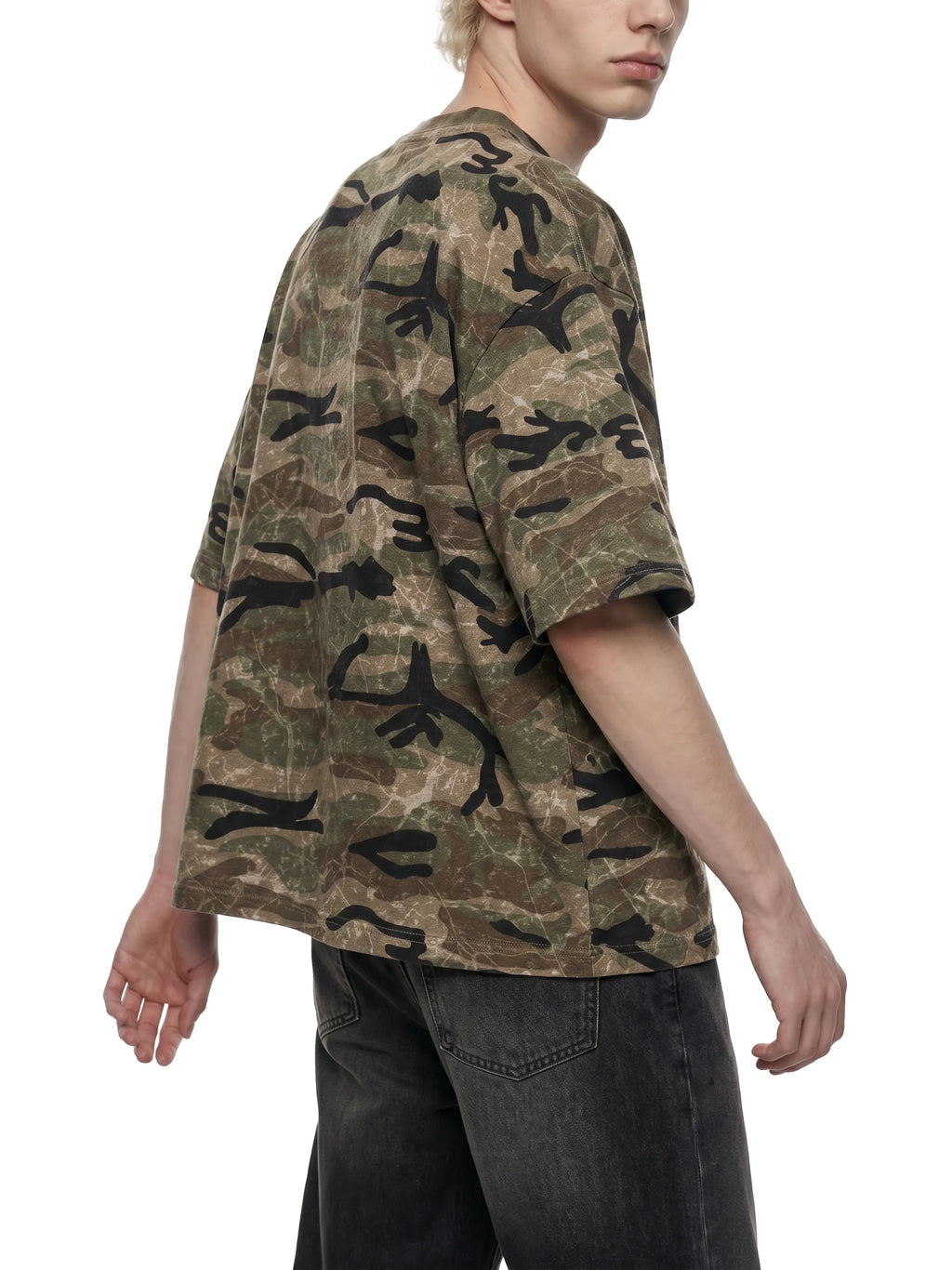 Boxy Camo Print T-Shirt