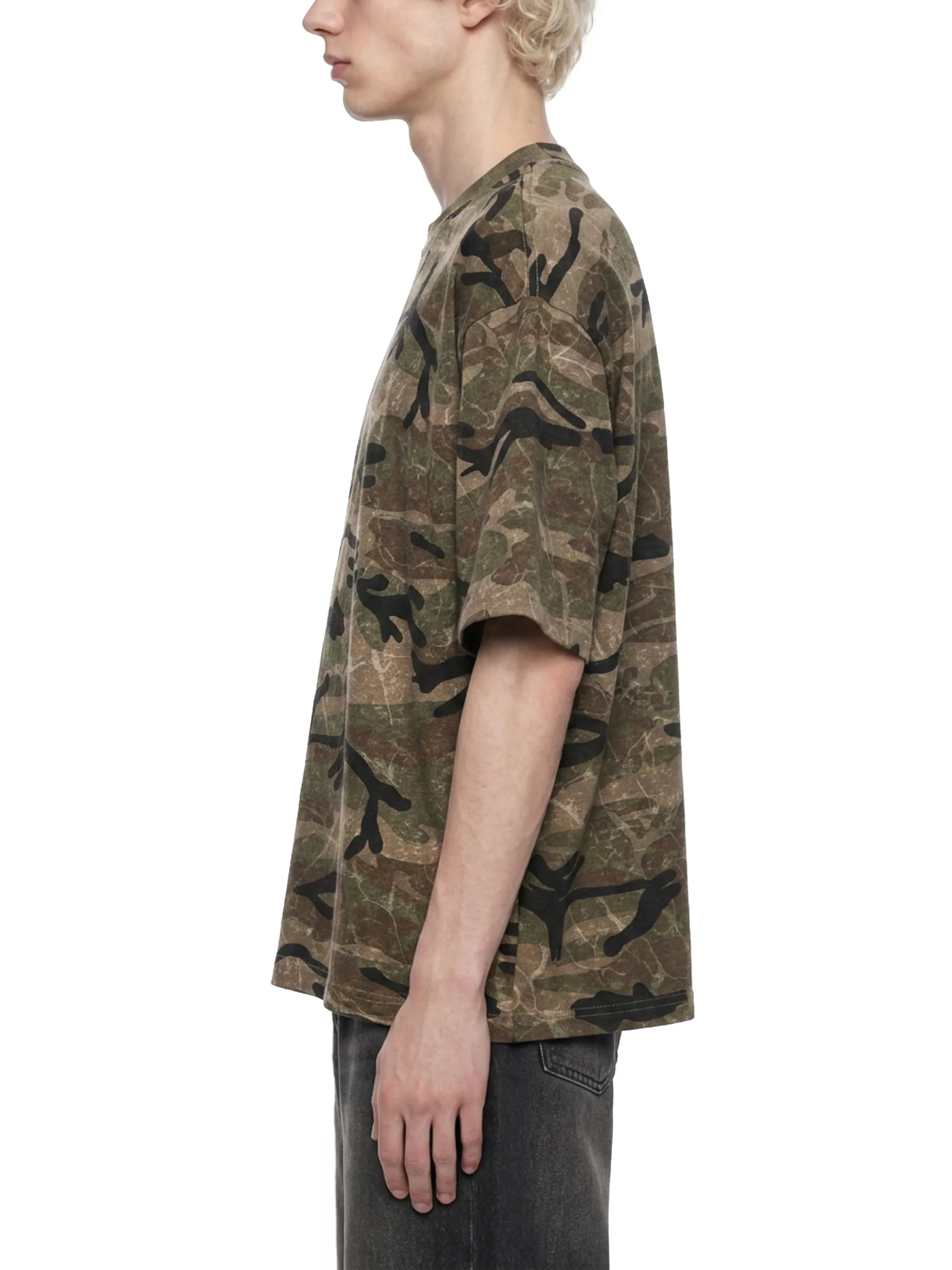 Boxy Camo Print T-Shirt