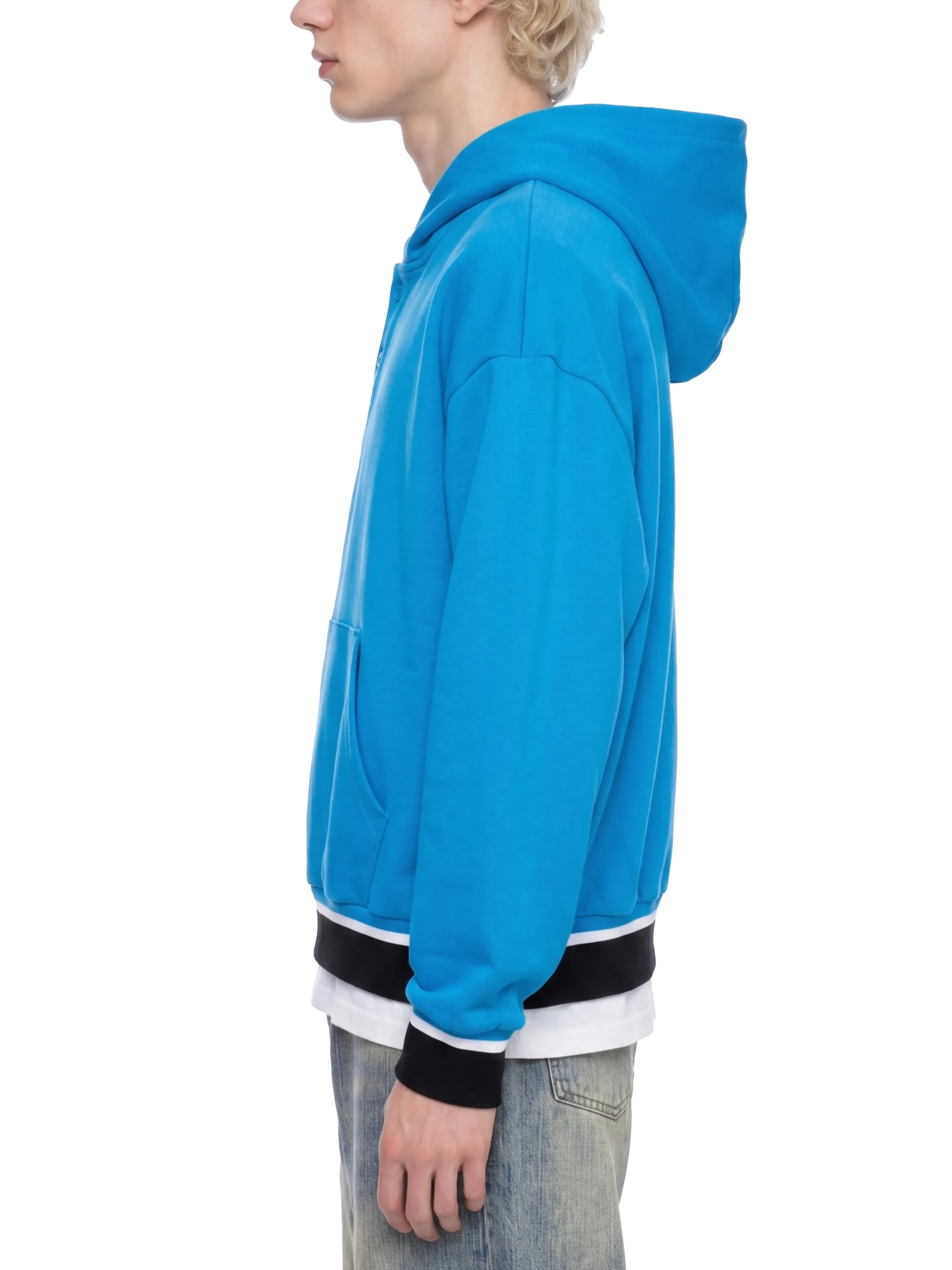 Color Block Boxy Cotton Hoodie