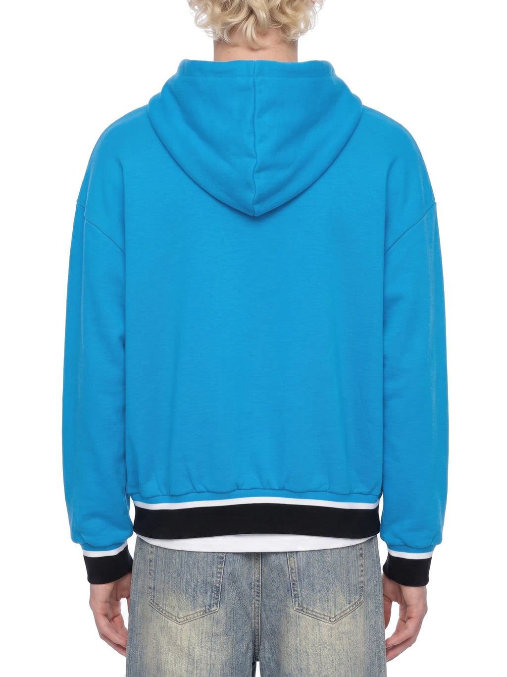 Color Block Boxy Cotton Hoodie