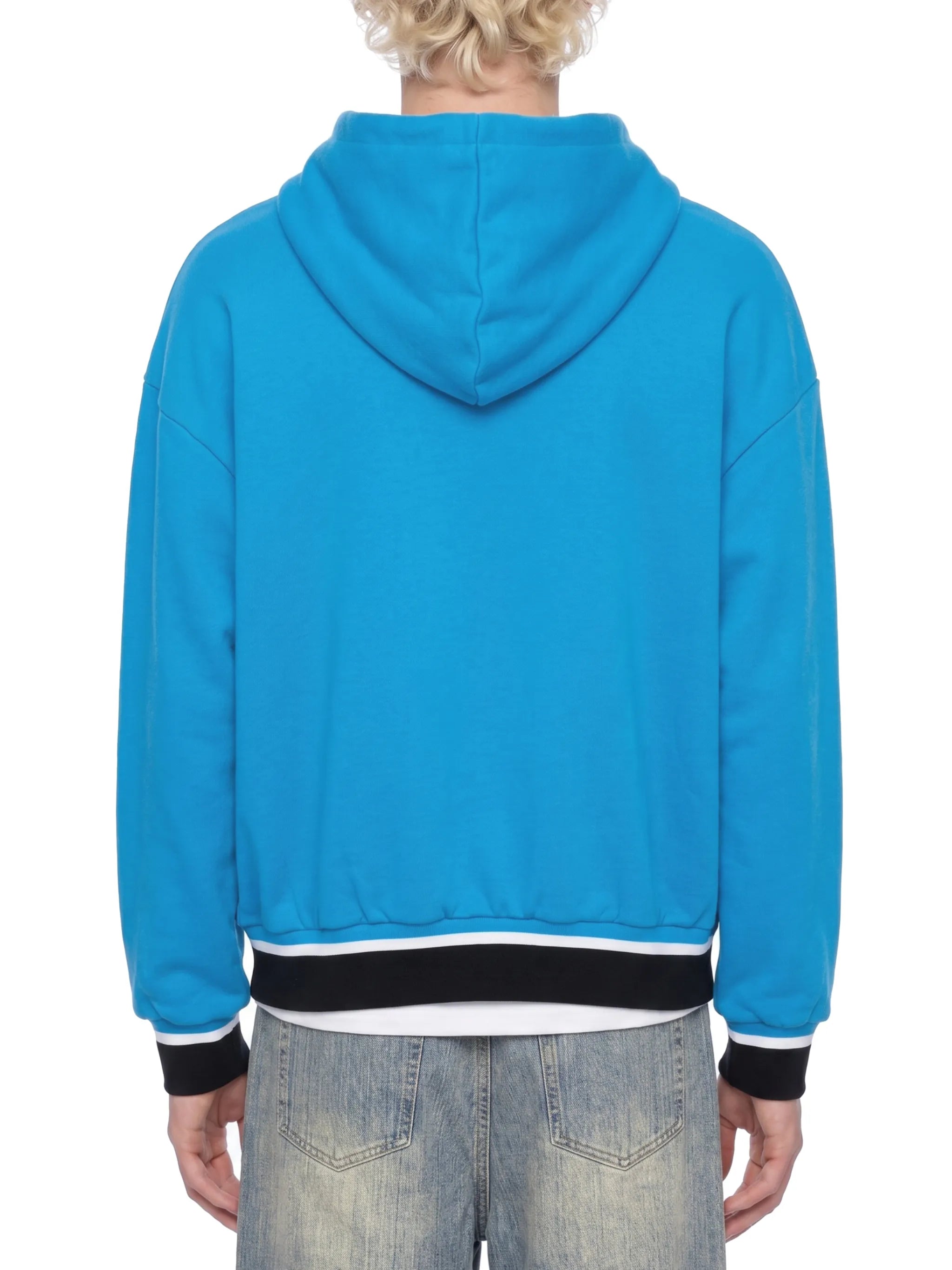 Color Block Boxy Cotton Hoodie