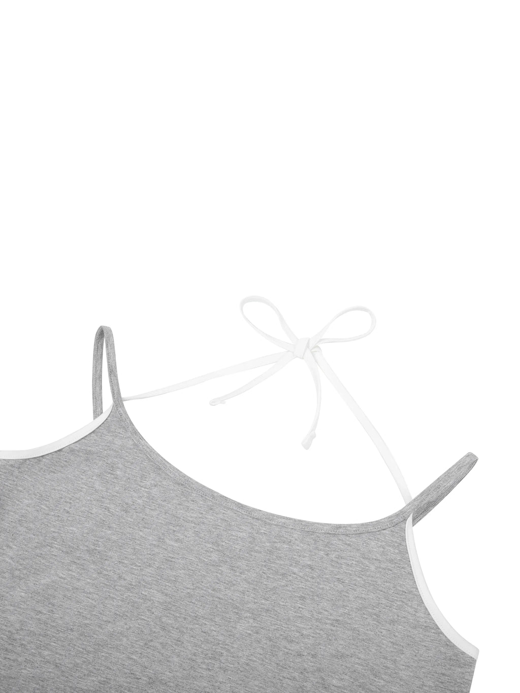 Contrast Binding Halter Crop Top