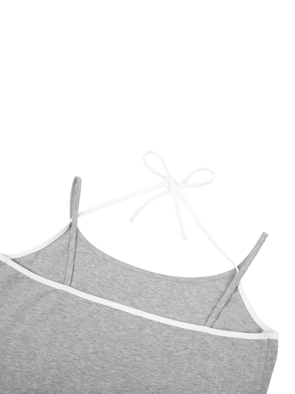 Contrast Binding Halter Crop Top