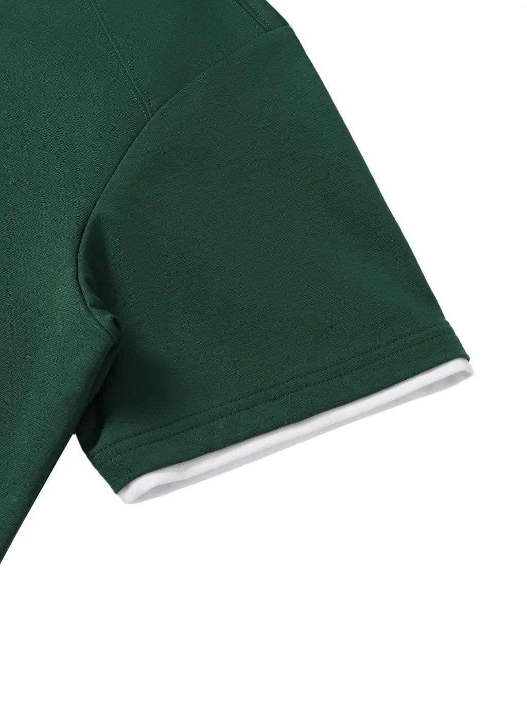 Contrast Collar Raglan Polo Shirt