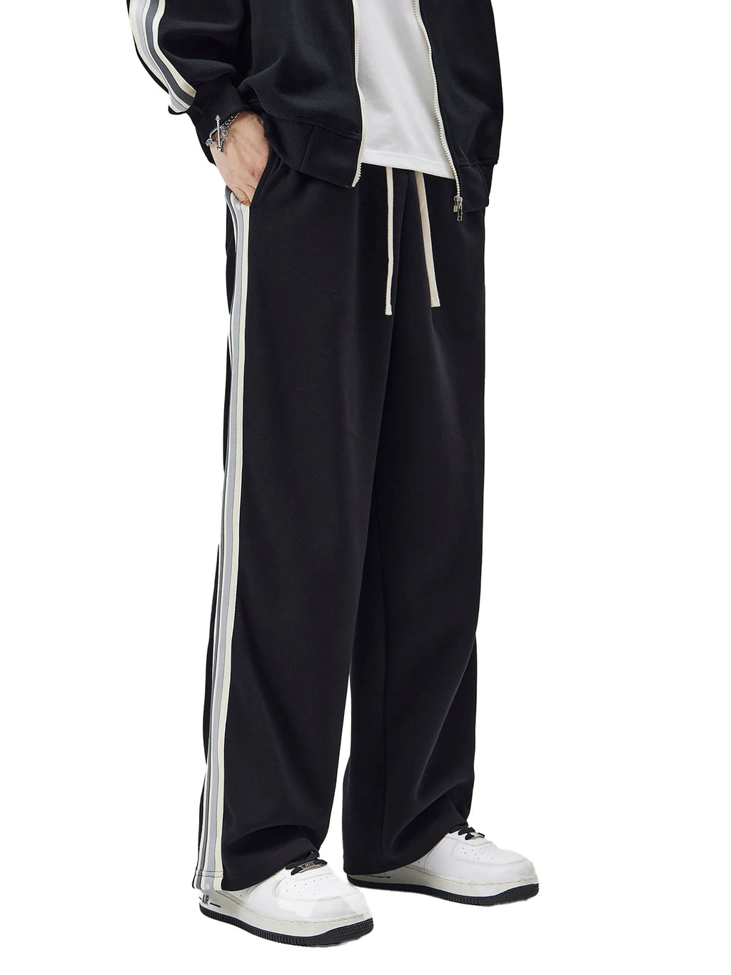 Contrast Side-Stripe Pants