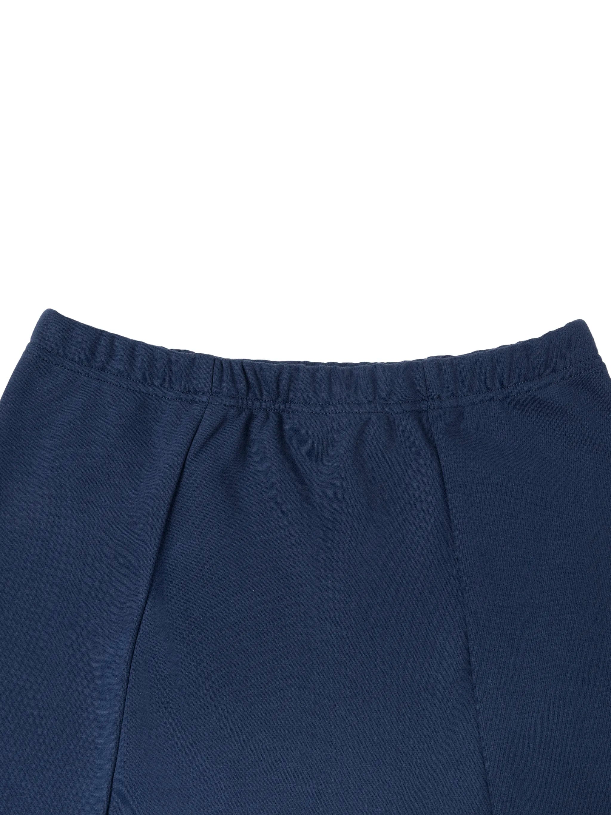 Contrast Side Stripe Slit Skirt