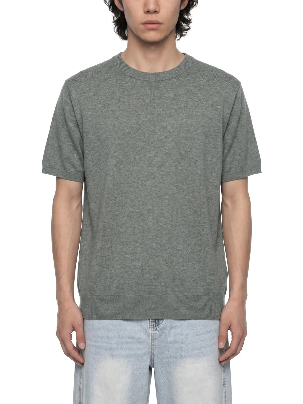 Crewneck Knit T-Shirt