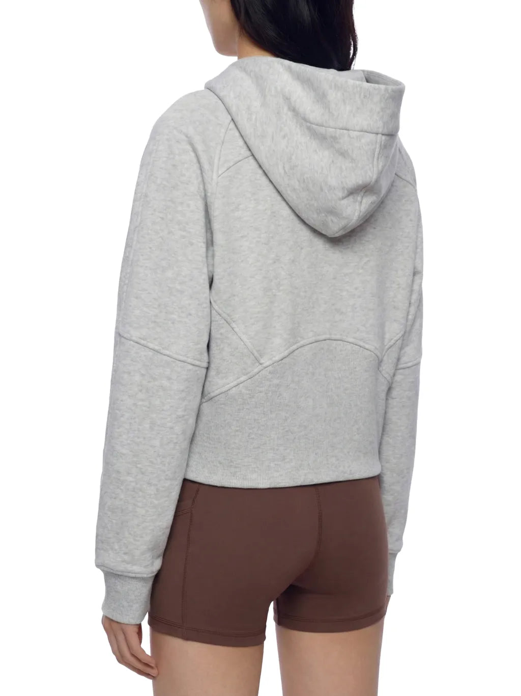 Cropped Zip-Through Hoodie