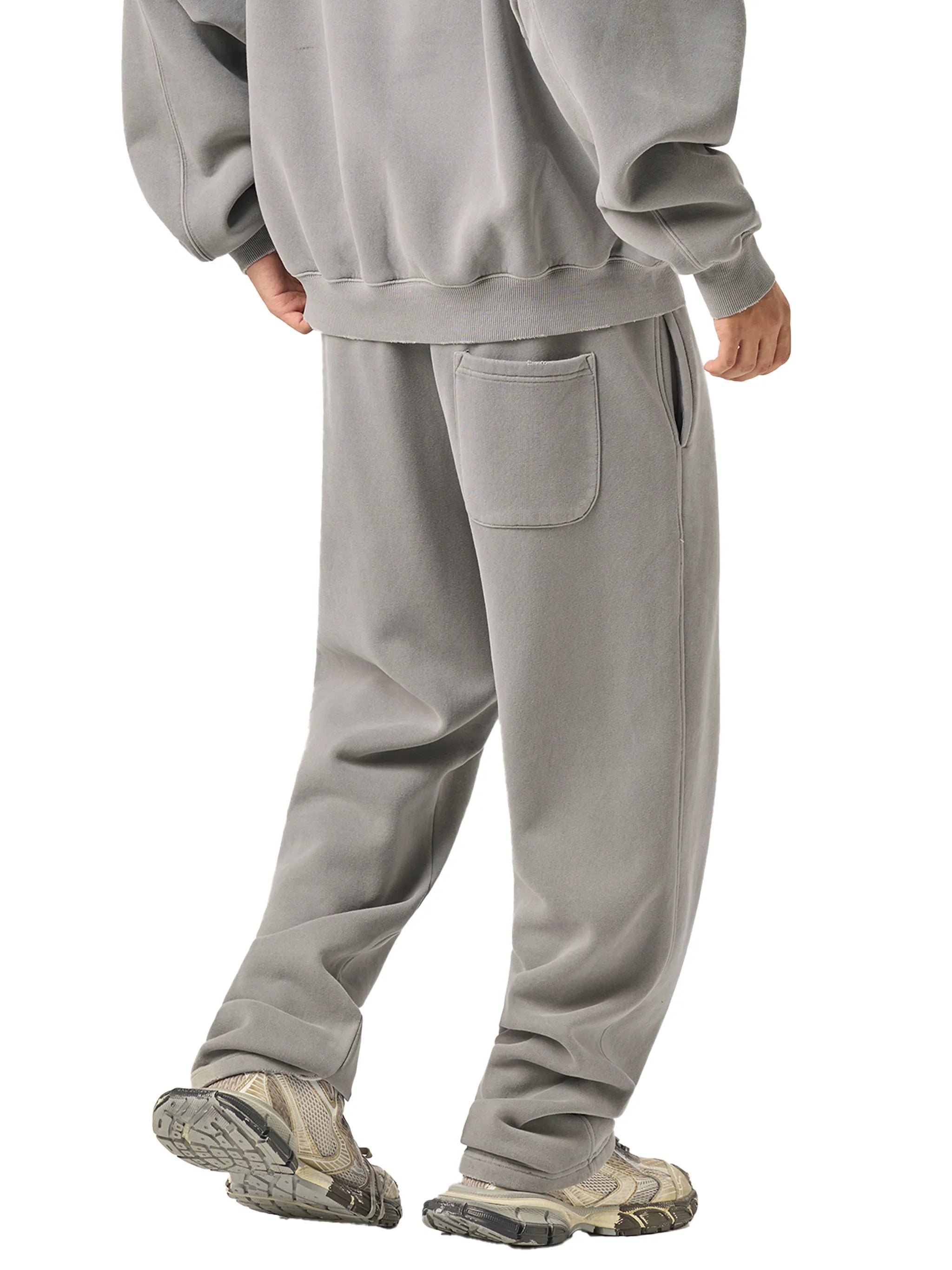 Frayed Enzyme Washed Fleece Sweatpants