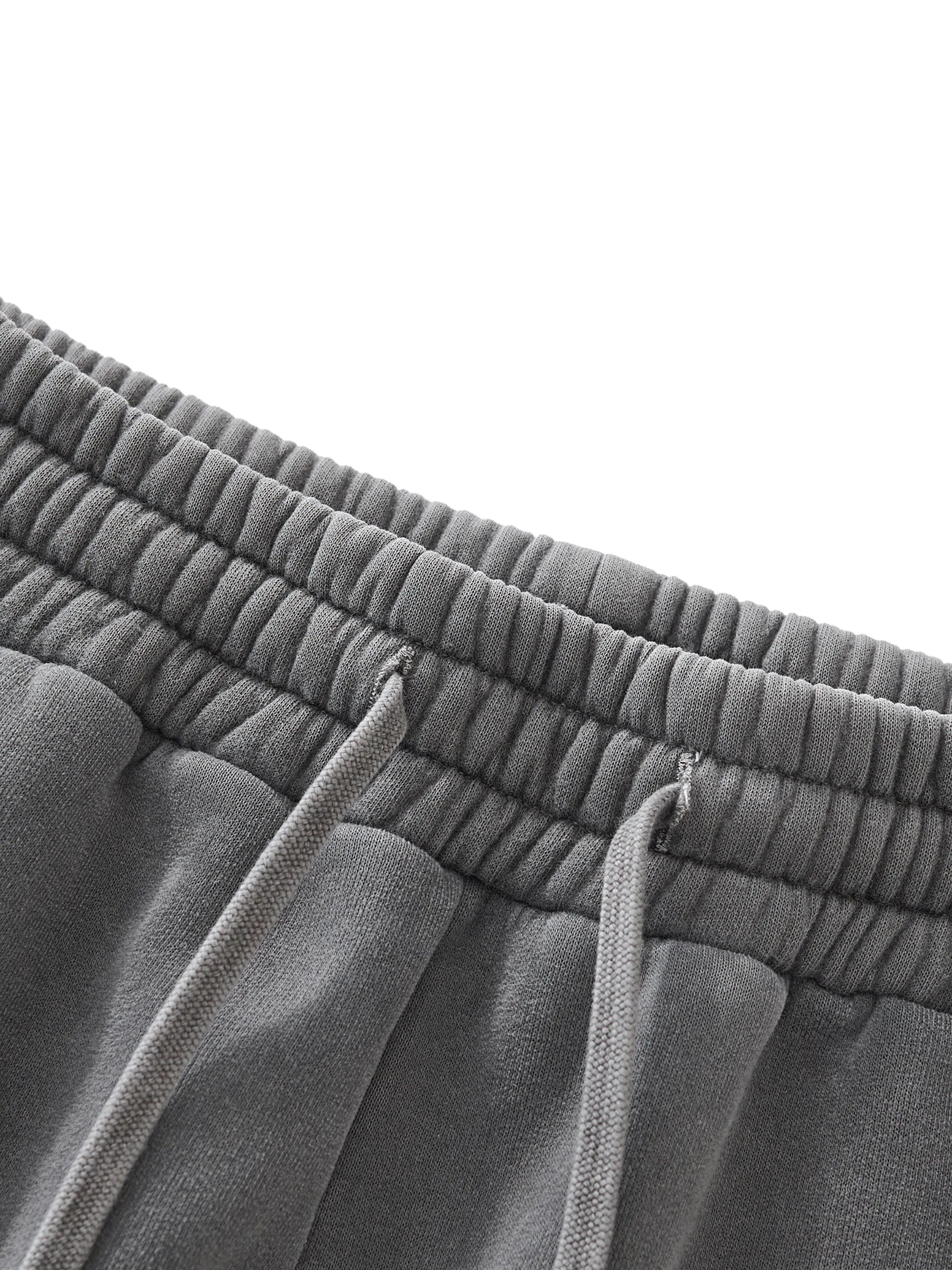 Frayed Enzyme Washed Fleece Sweatpants